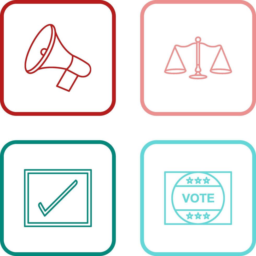 Announcement Speaker and Scale Icon vector