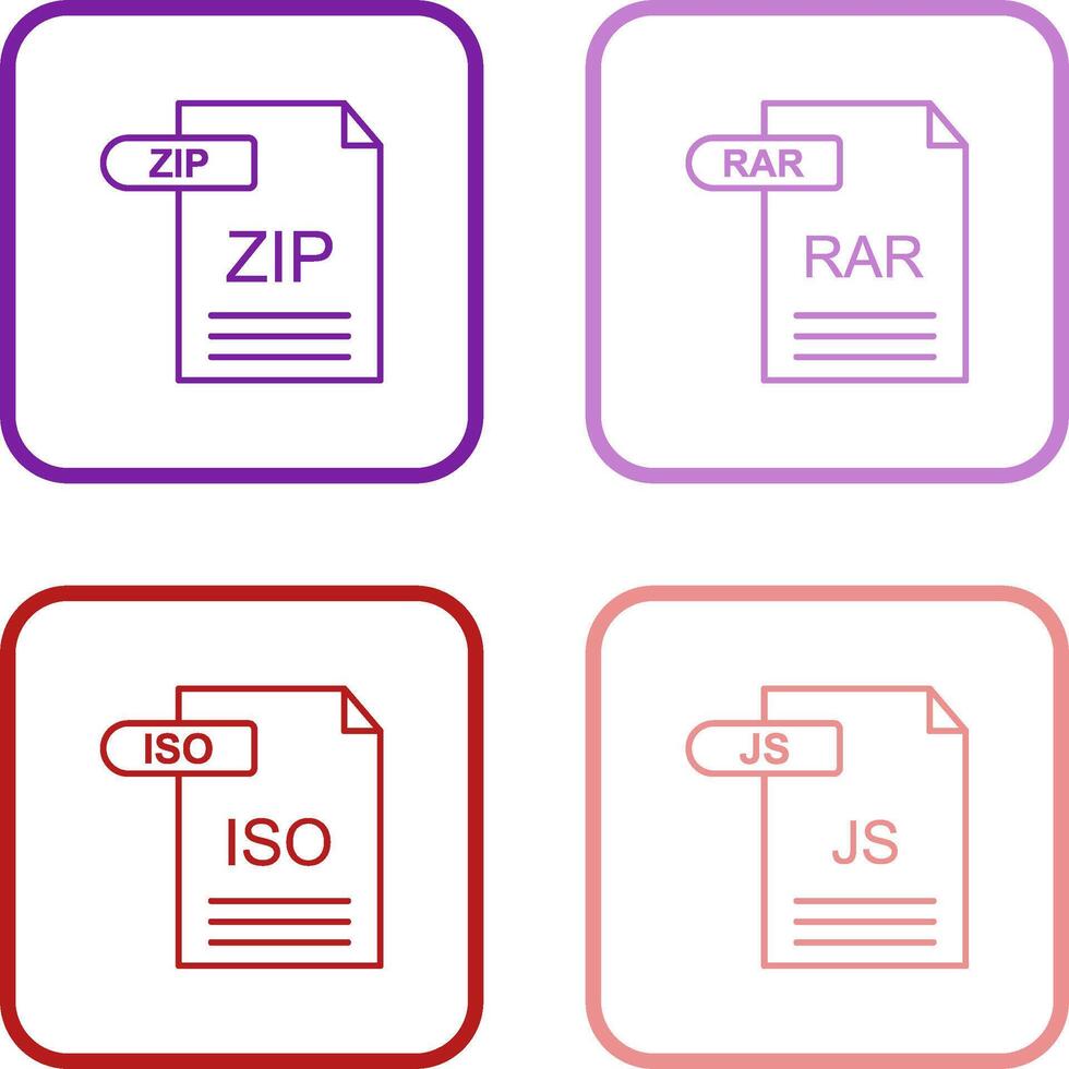 ZIP and RAR Icon vector