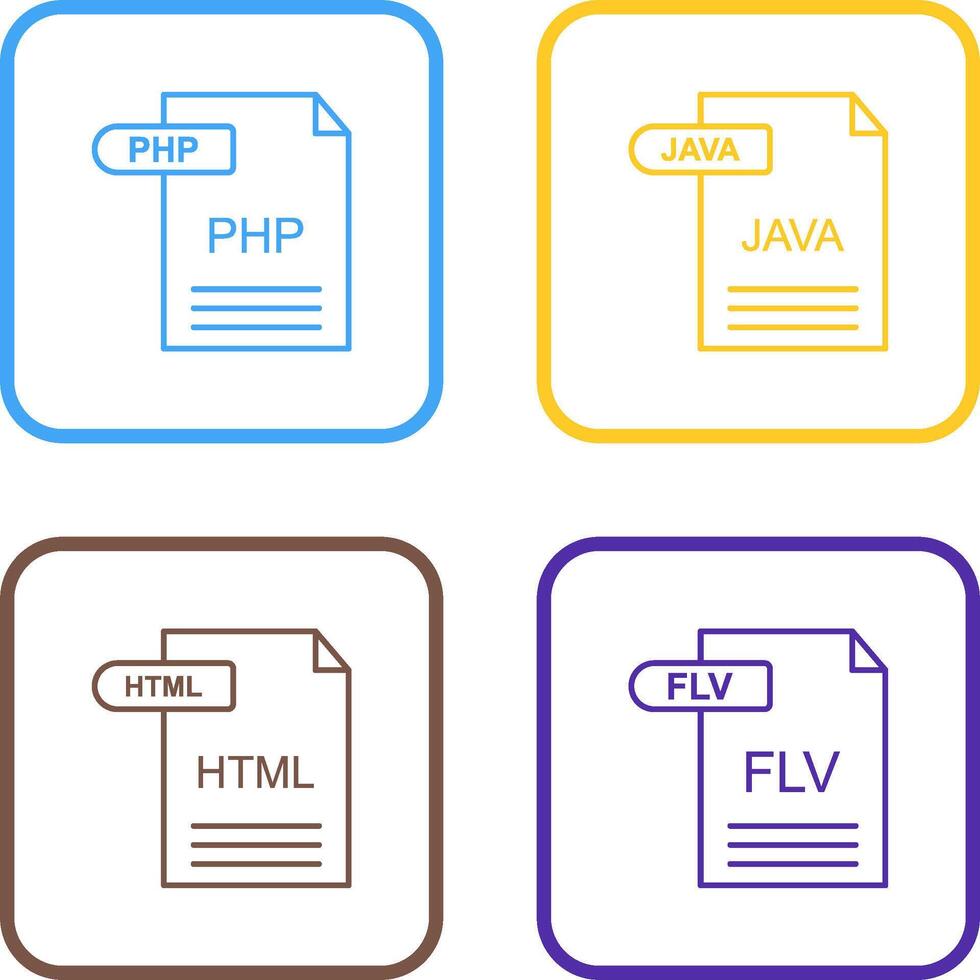 php y Java icono vector