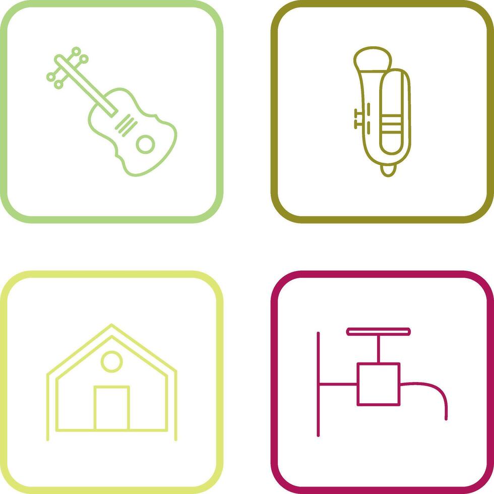 Violin and Tuba Icon vector