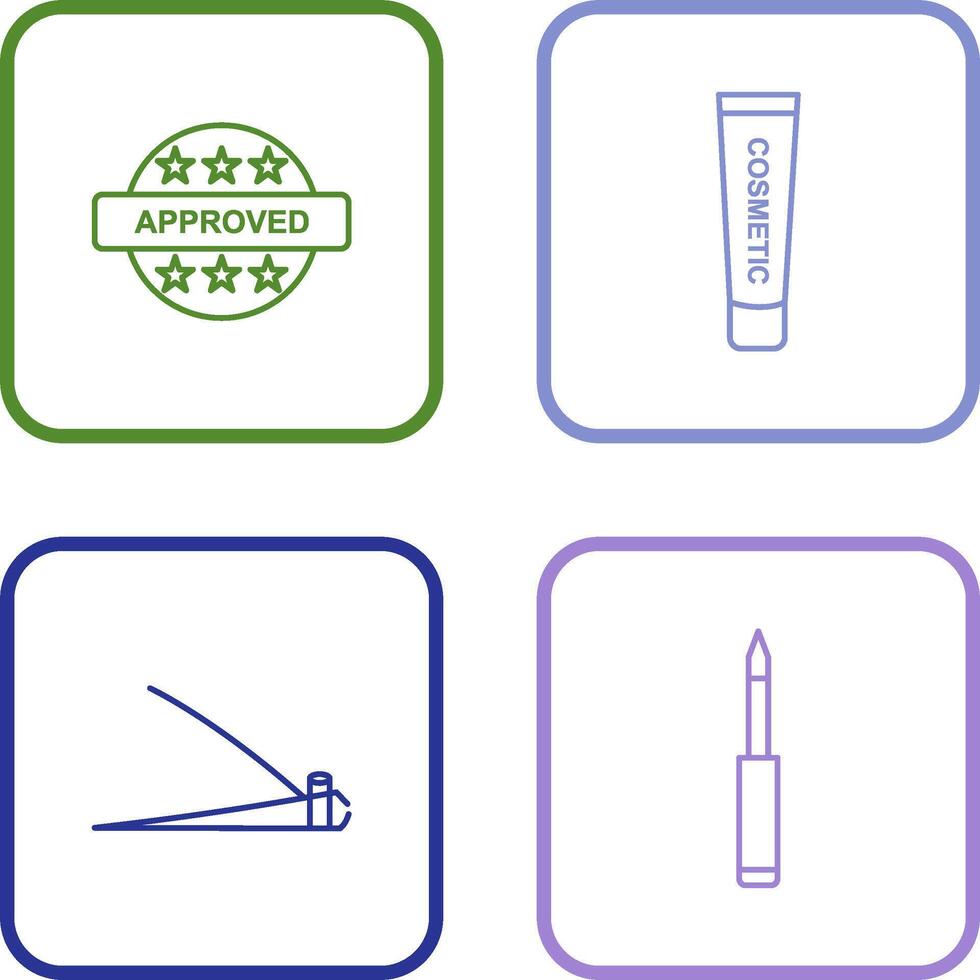 Approved and Creem Icon vector
