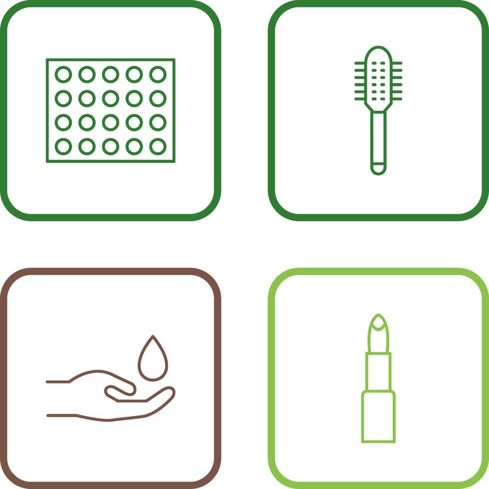 Colored Palette and Comb Icon vector