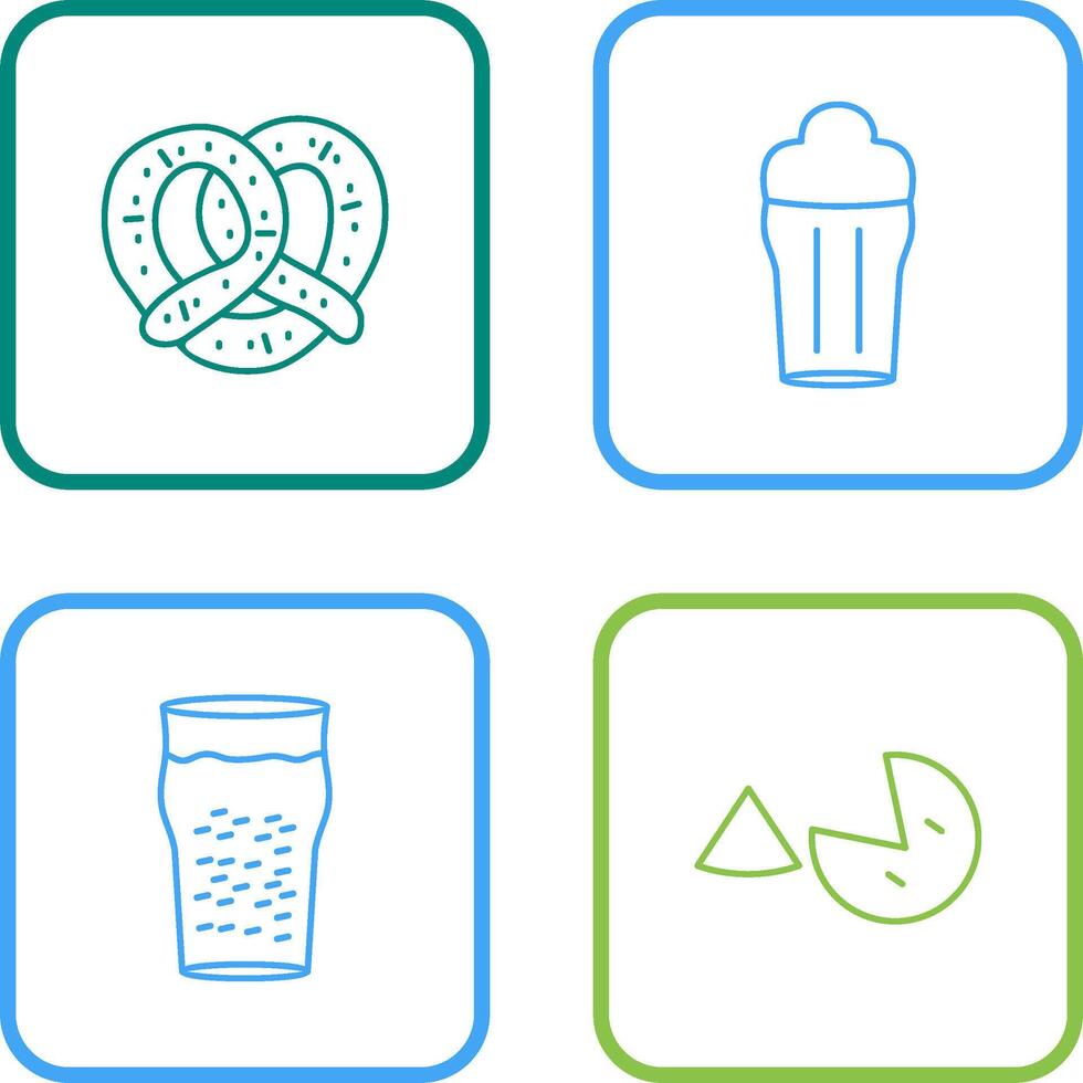 Pretzel and Pint of Beer Icon vector