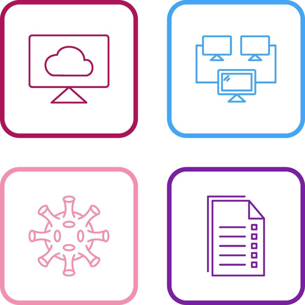 Cloud Systems and Connected Icon vector
