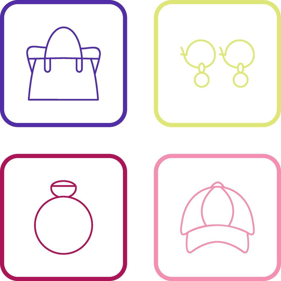 Bag and Earrings Icon vector