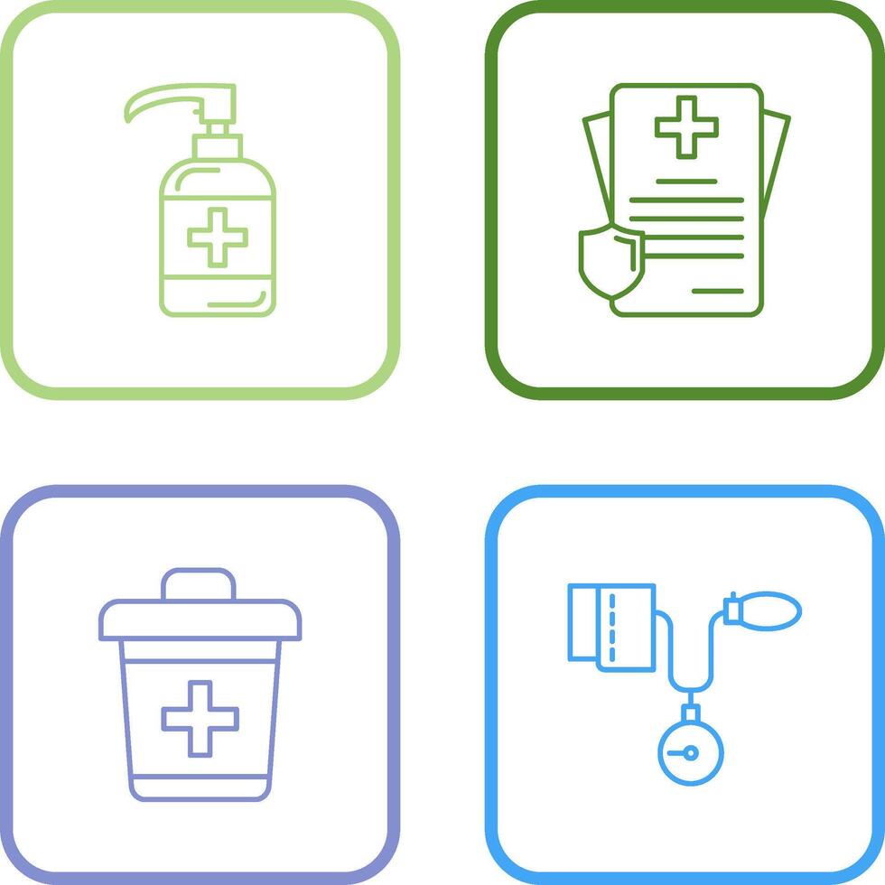 Sanitizer and Receipt Icon vector