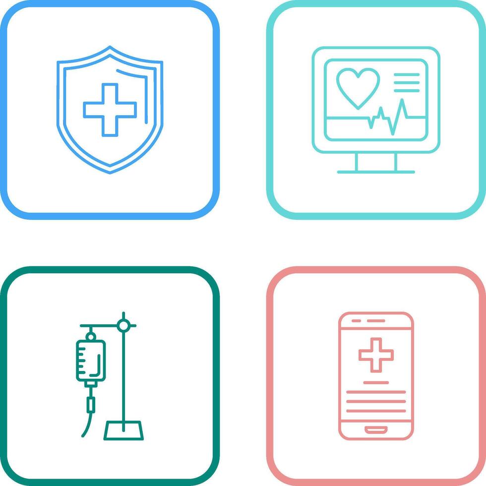 Protection and Plus Icon vector