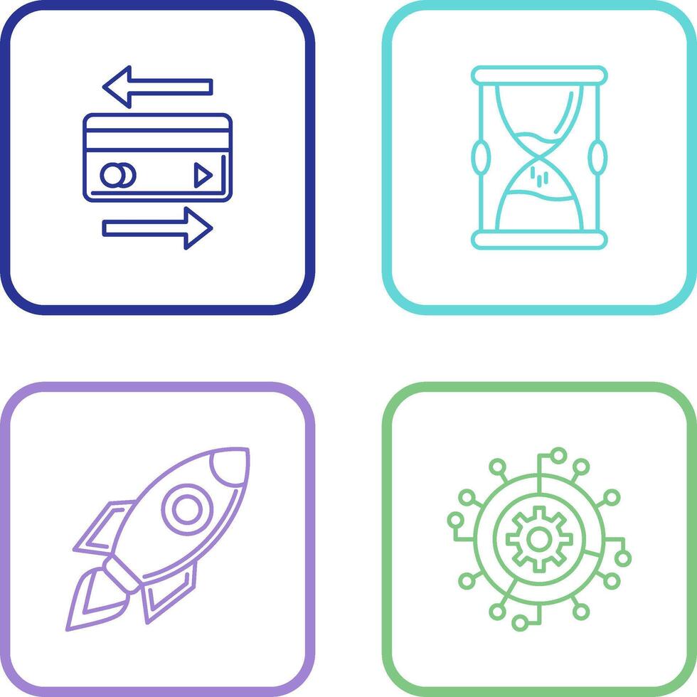 Transaction and Hourglass Icon vector