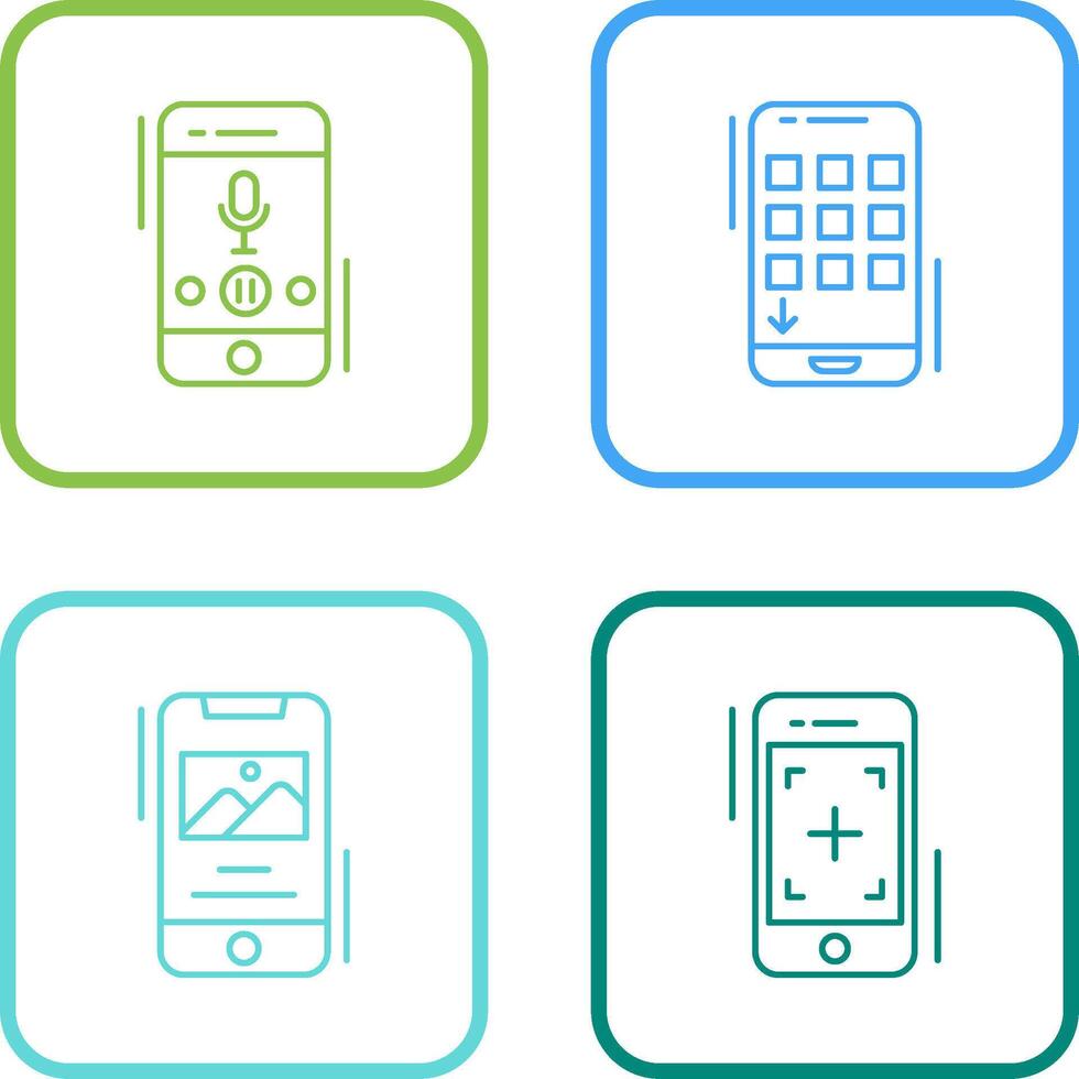 Voice Record and Device Icon vector