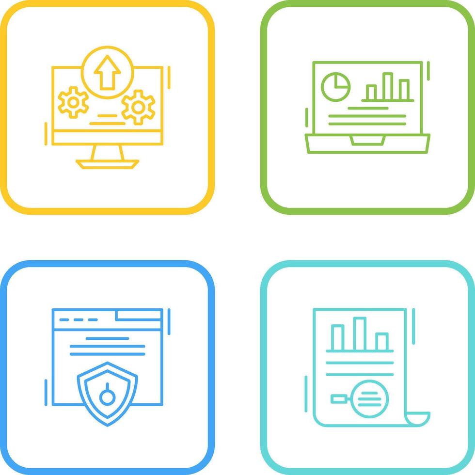 Upload and Dashboard Icon vector