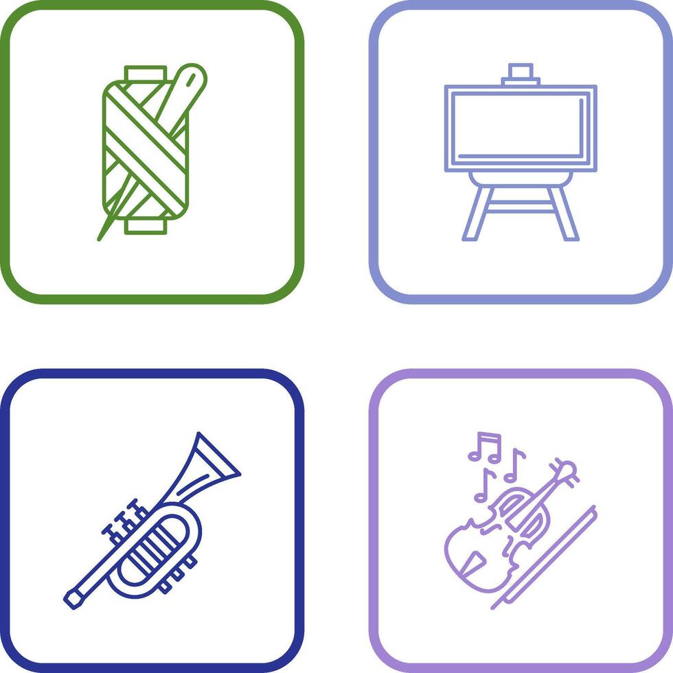 Needle and Easel Icon vector