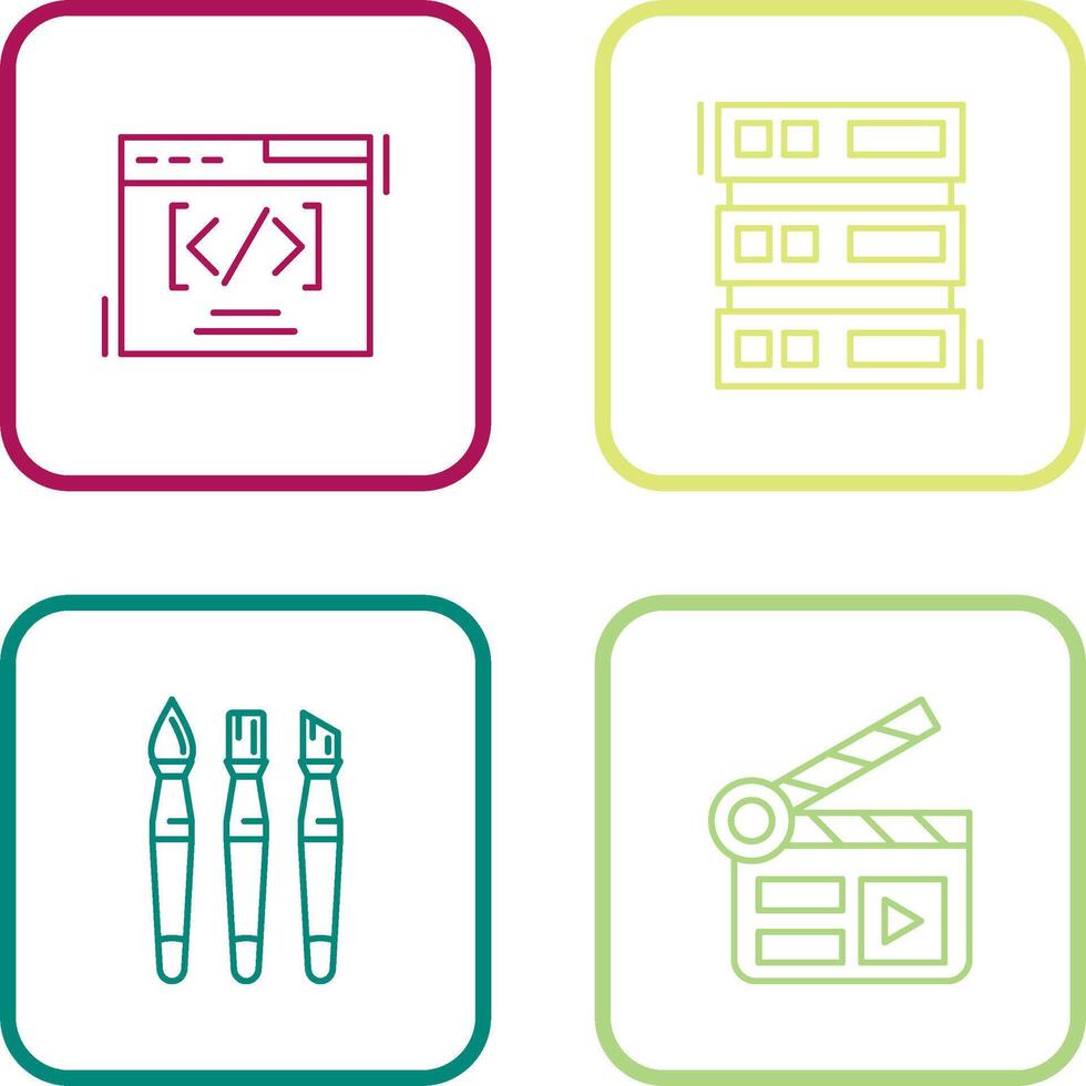 Web Coding ND Server Icon vector