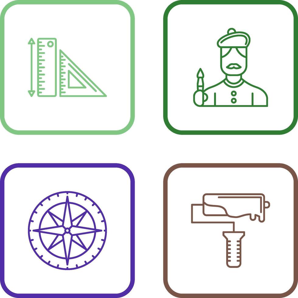 Rules and Artist Icon vector