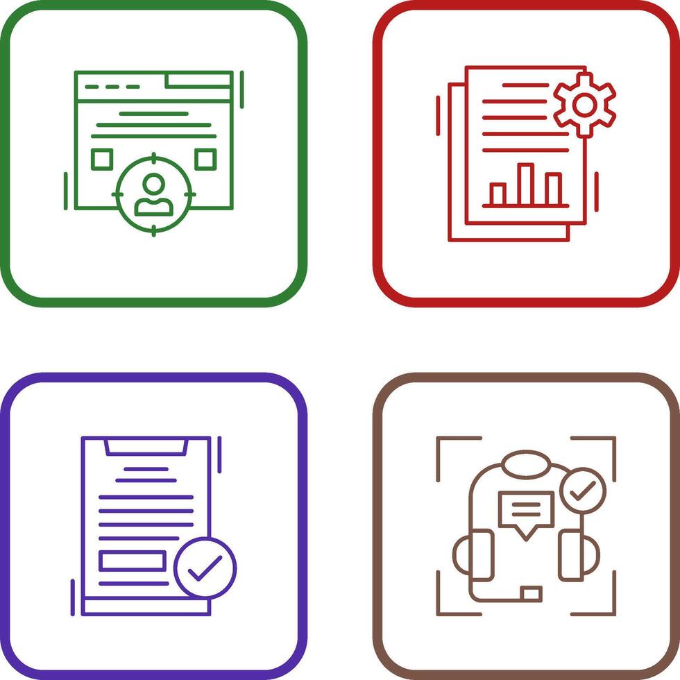Target Audience and SEO Report Icon vector