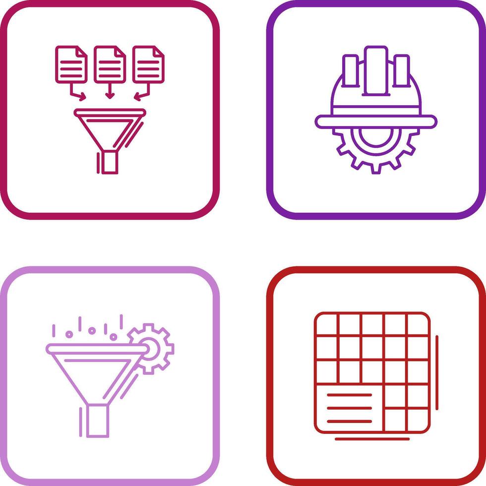 Data Collection and Engineering Icon vector