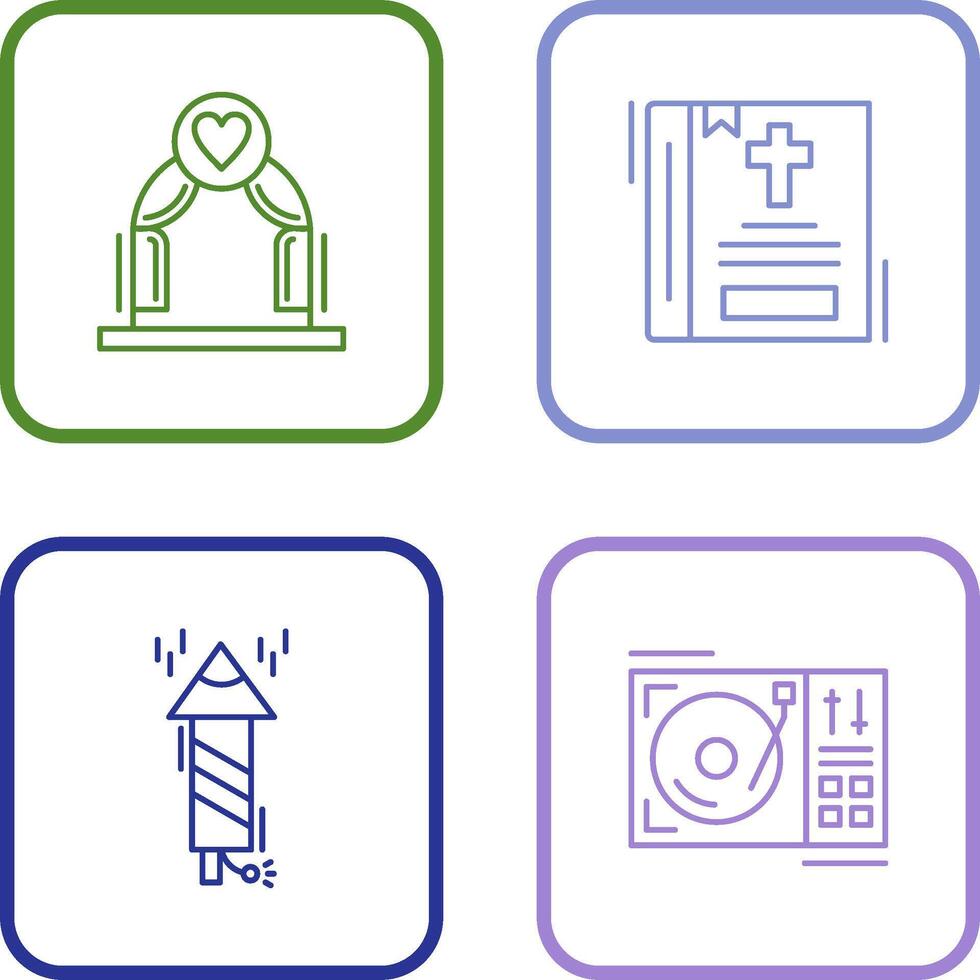 Arch and Bible Icon vector