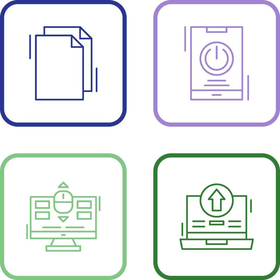 Copy and Power Icon vector