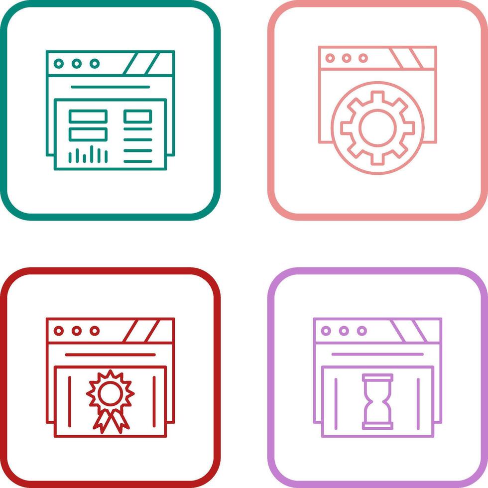 Dashboard and Browser Icon vector