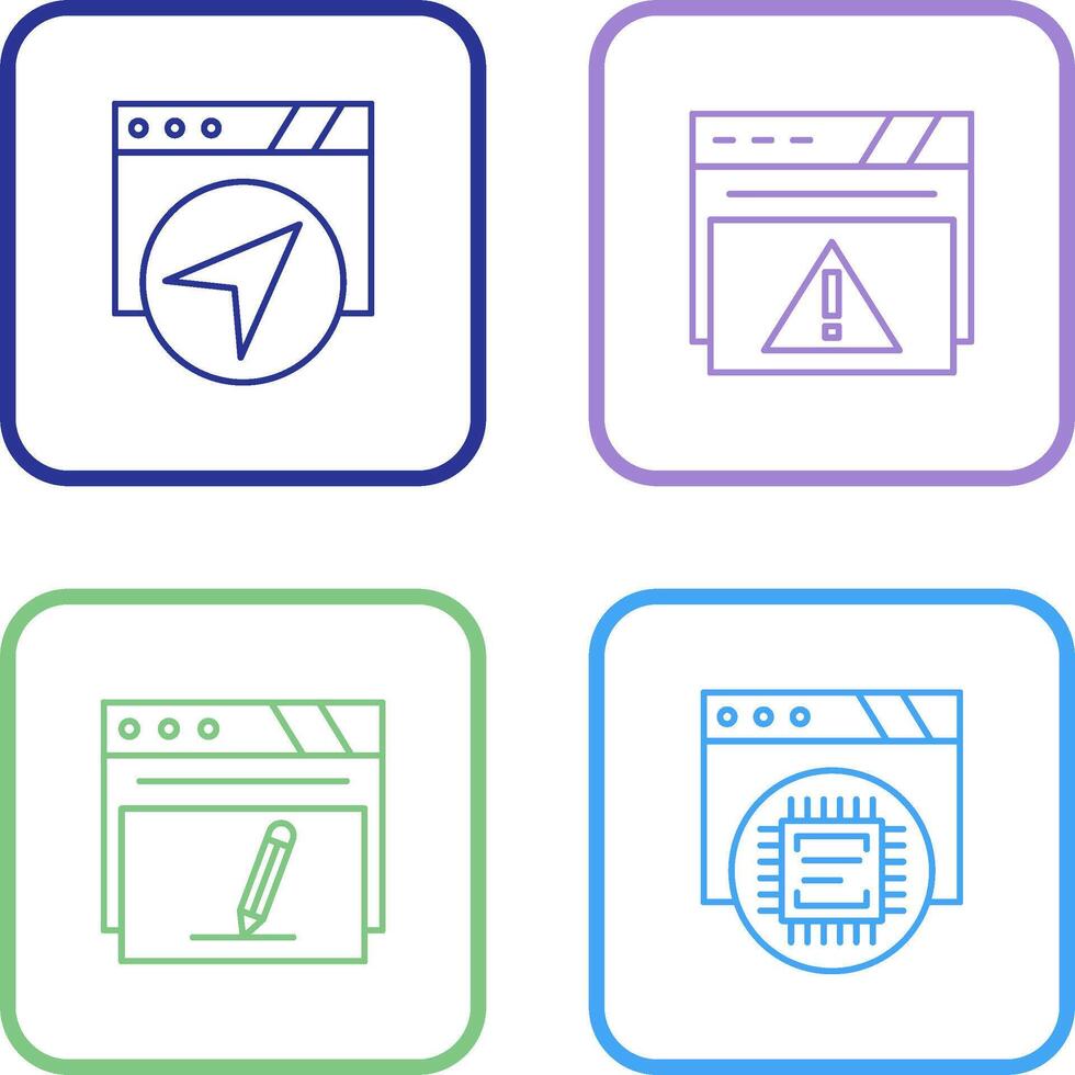 Navigation and Alert Icon vector