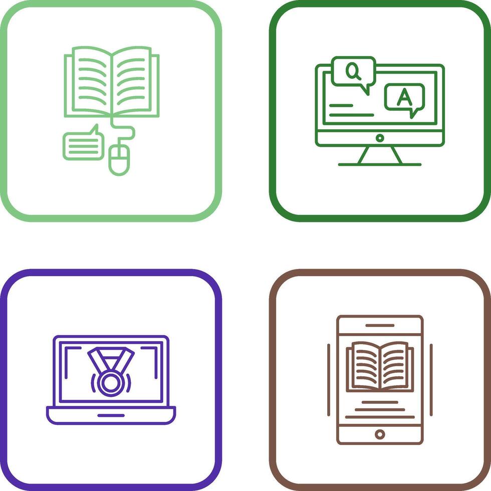 Online Learning and Faq Icon vector
