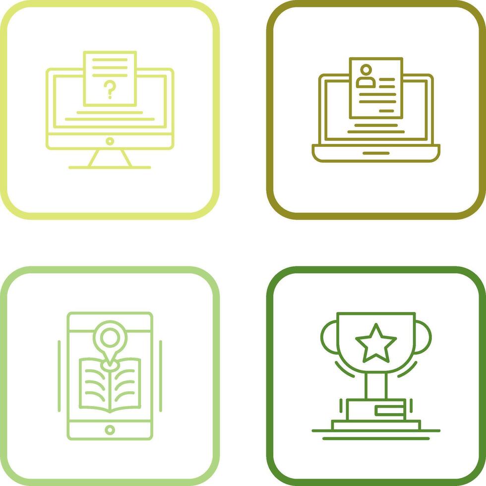 Quiz and Registration Icon vector