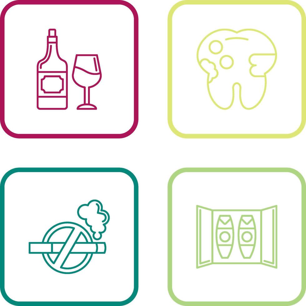 Wine and Caries Icon vector