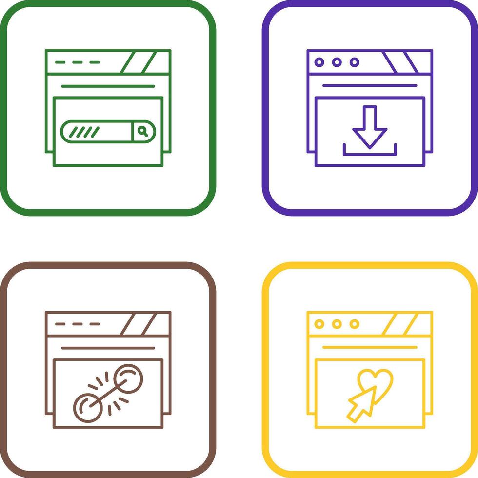 Search Bar and Download Icon vector