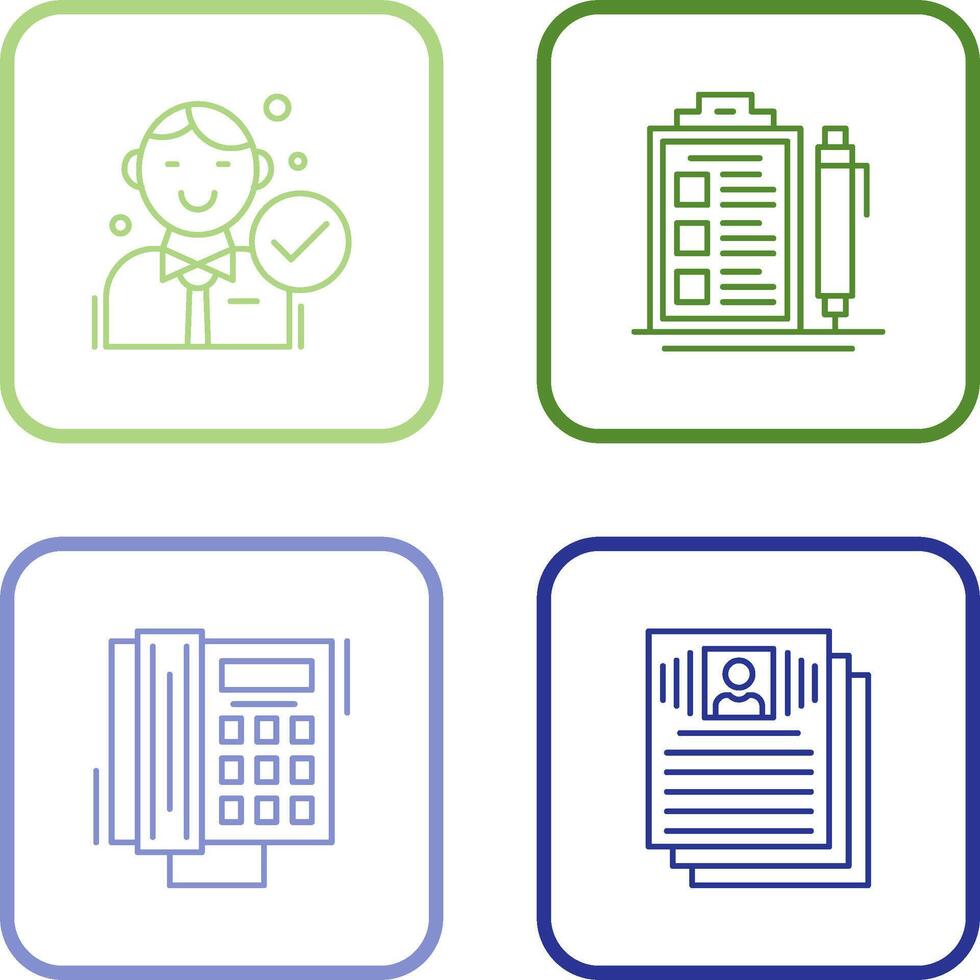 Hire and Check List Icon vector