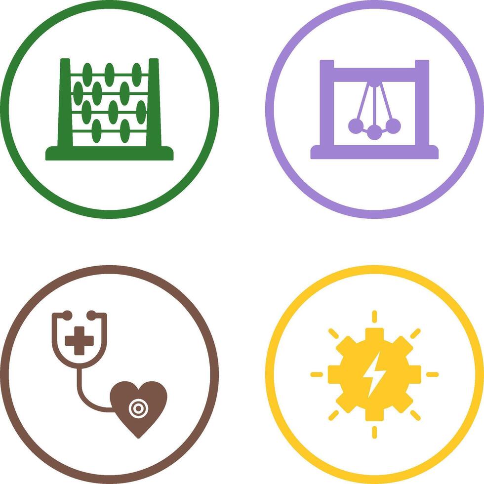 Abacus and Pendulum Icon vector