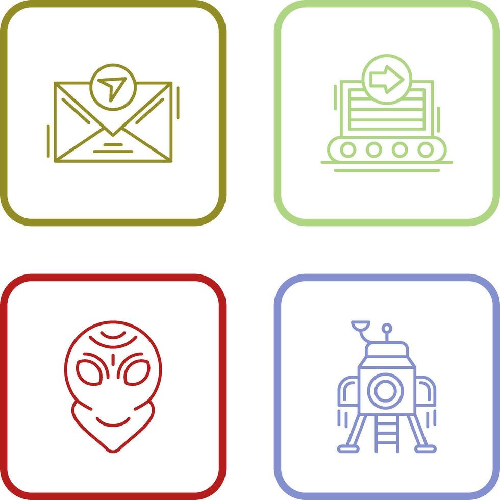 message and container Icon vector