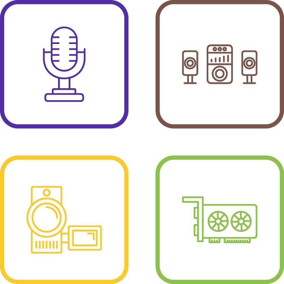 Microphone and Sound System Icon vector