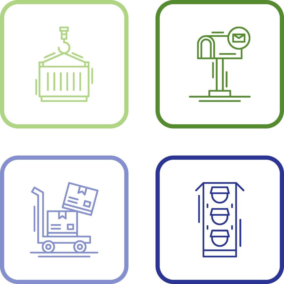 crane and mail box Icon vector