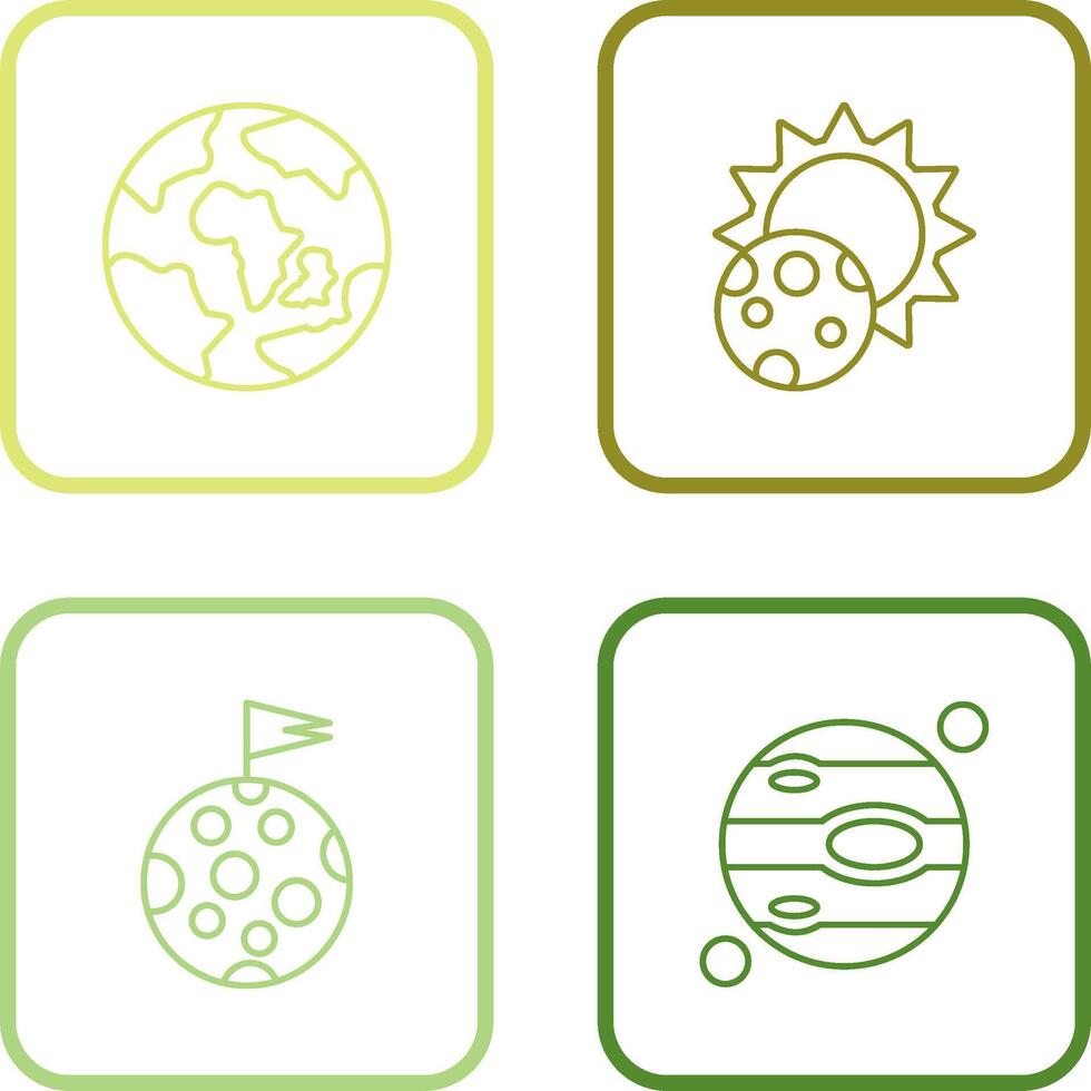 earth and eclipse Icon vector