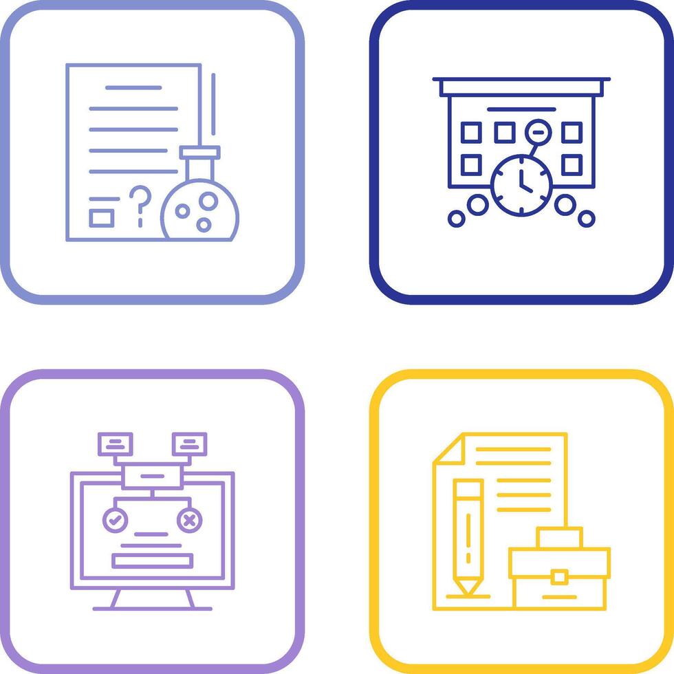 Hypothsis and Deadline Icon vector