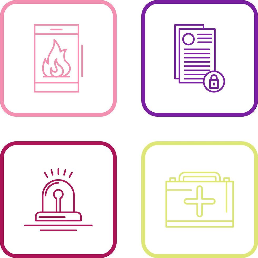 Fire and Privacy Icon vector