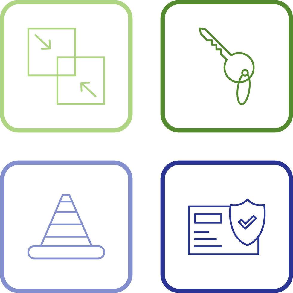 Combine and Key Icon vector