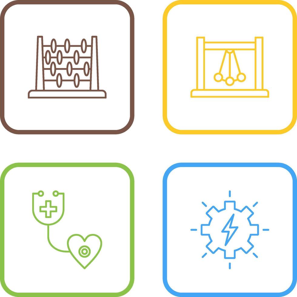Abacus and Pendulum Icon vector