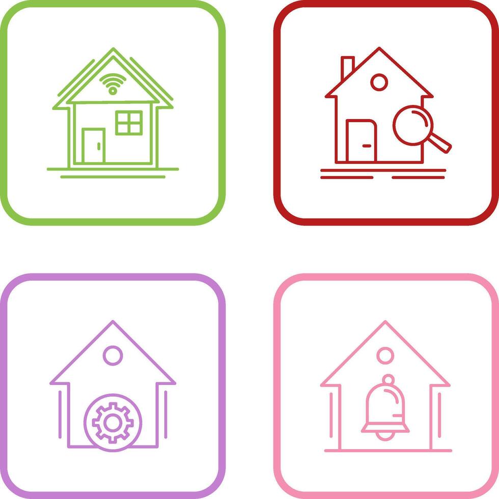 Search and Smart Home Icon vector