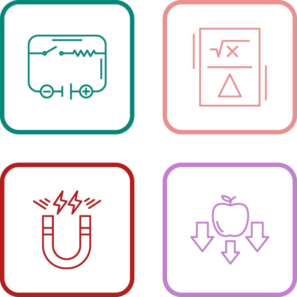 Electrical Circuit and Formula Icon vector