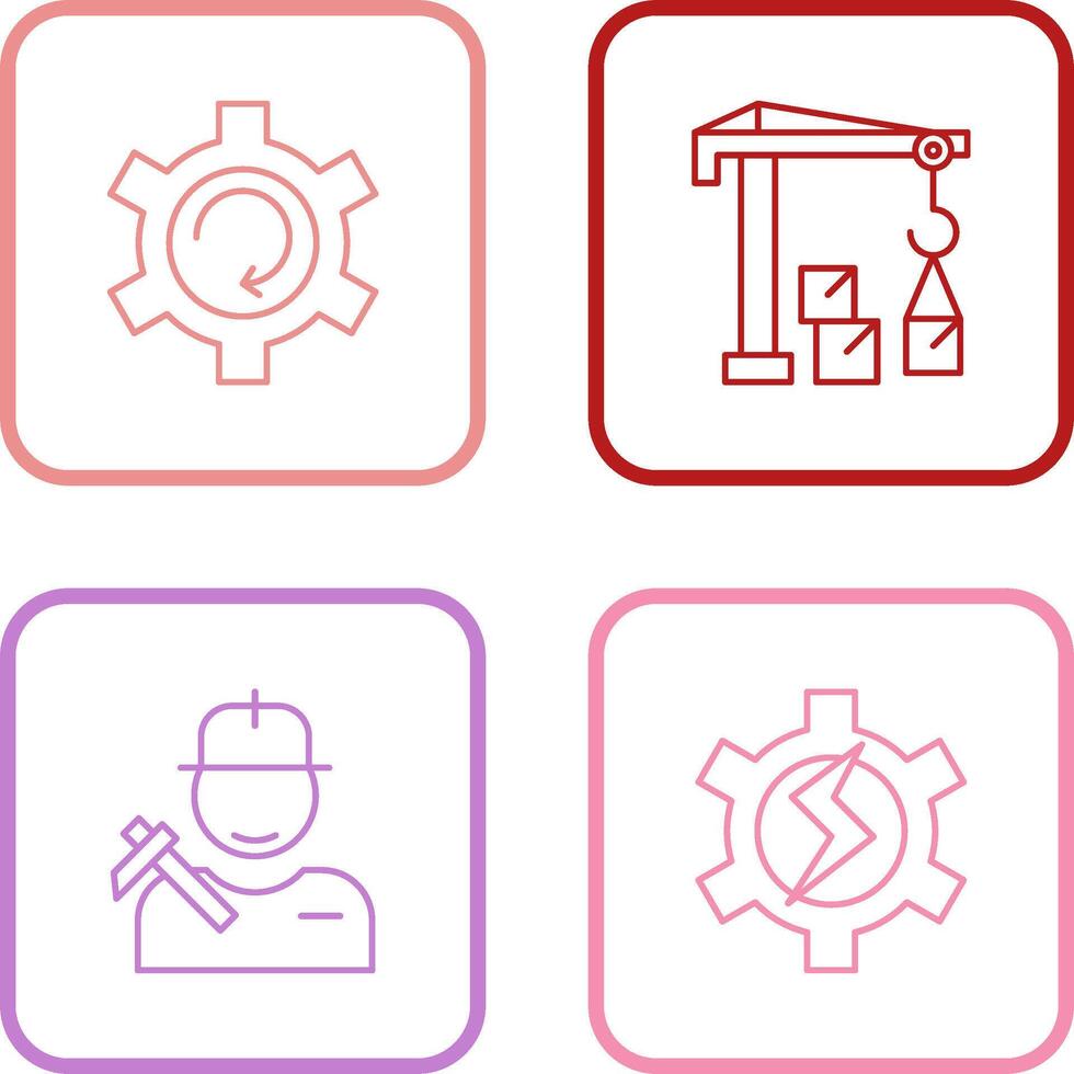 Upgrade and Robotic Arm Icon vector