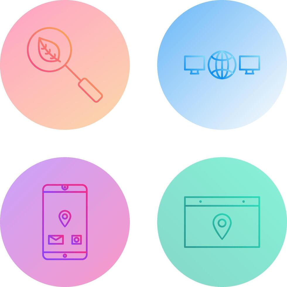 organic search and networks Icon vector