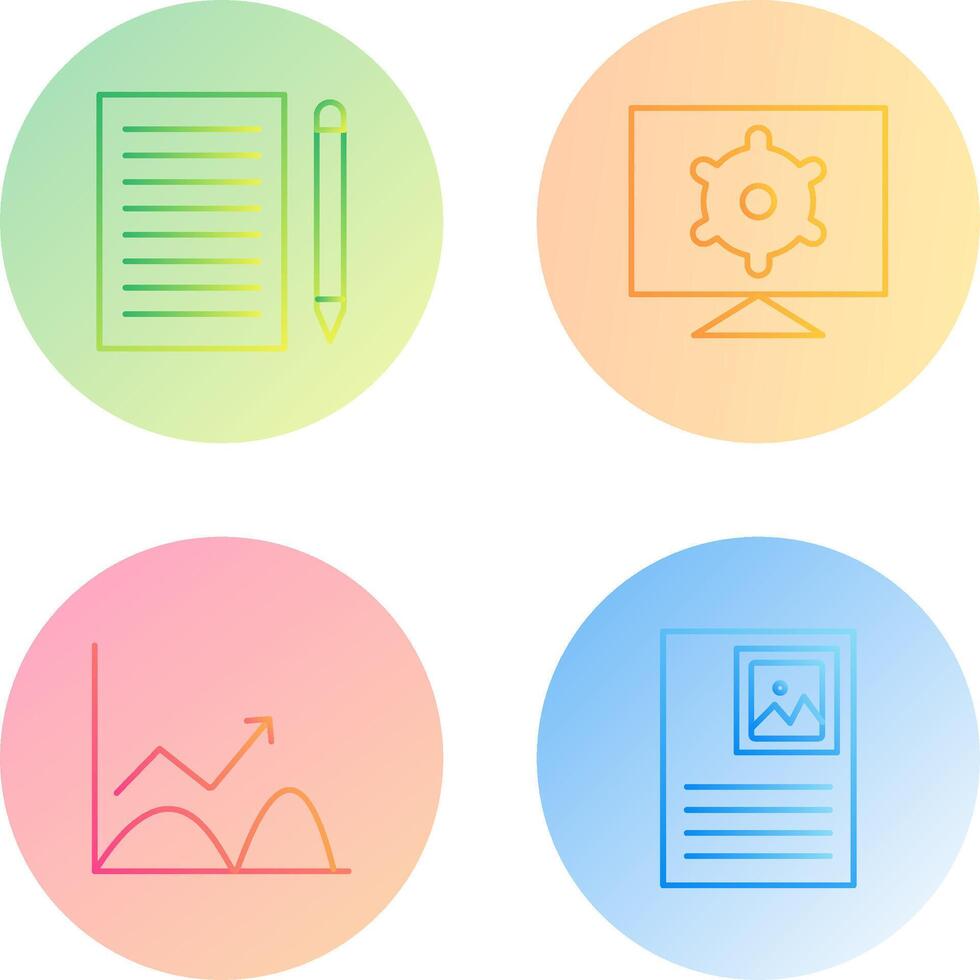 write feedback and computer settings Icon vector