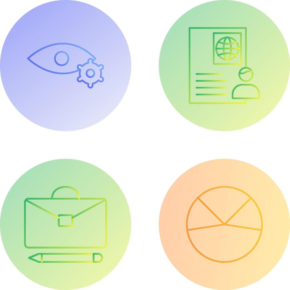 view setting and global profile Icon vector