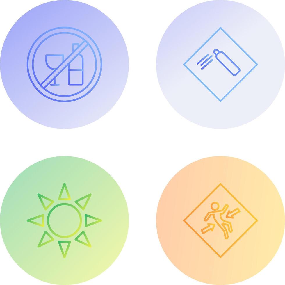 Pressurized cylinder And no drinking Icon vector