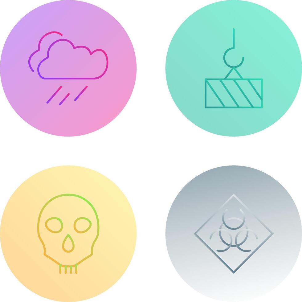 rain and heavy machinery Icon vector