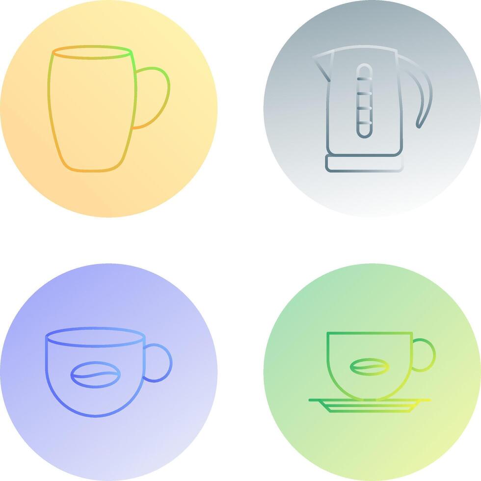 mug and kettle Icon vector