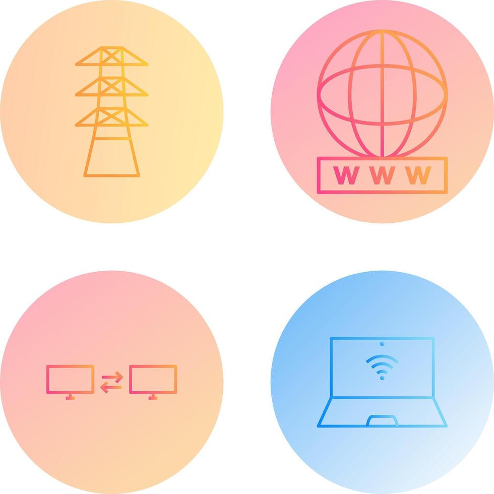 tower and world wide web Icon vector