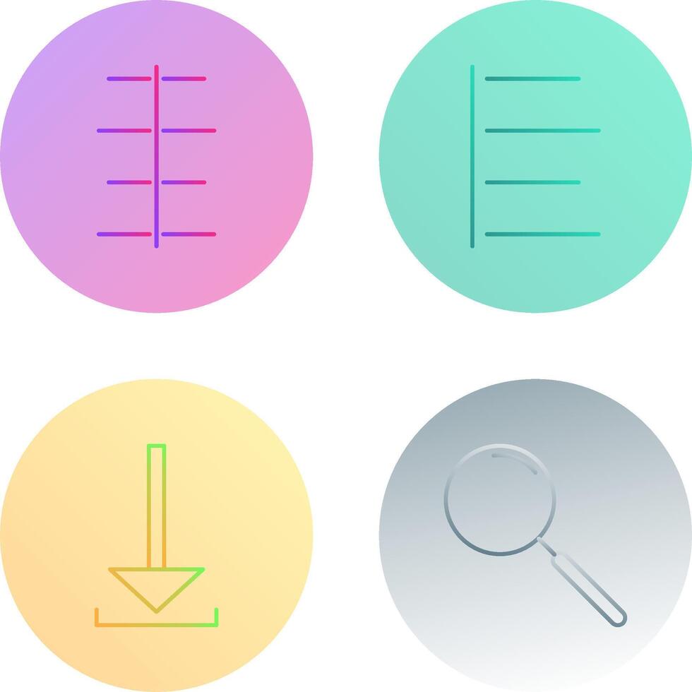 center align and left align Icon vector