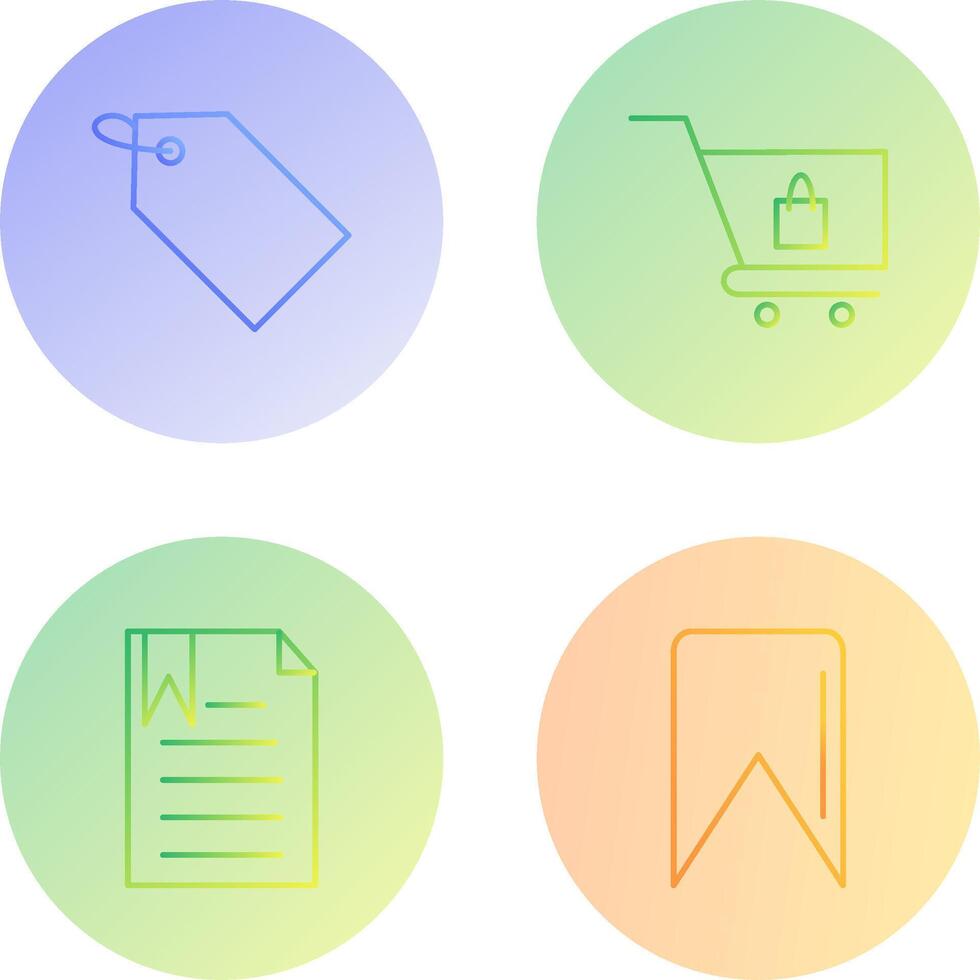 tag and cart Icon vector