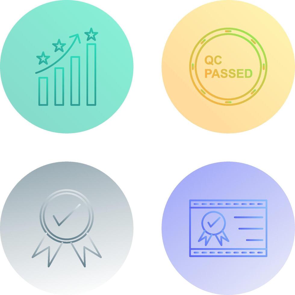 Reputation Management and QC Passed Icon vector